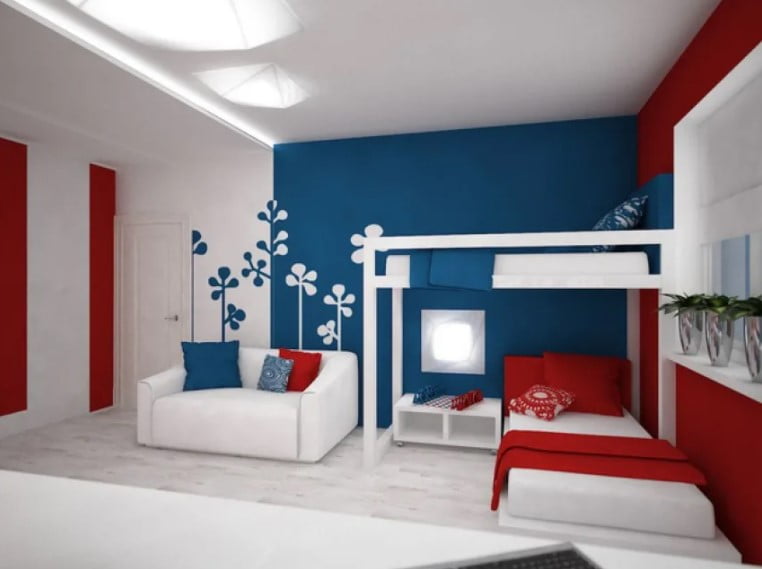 red two colour combination for bedroom walls red two colour combination for bedroom walls