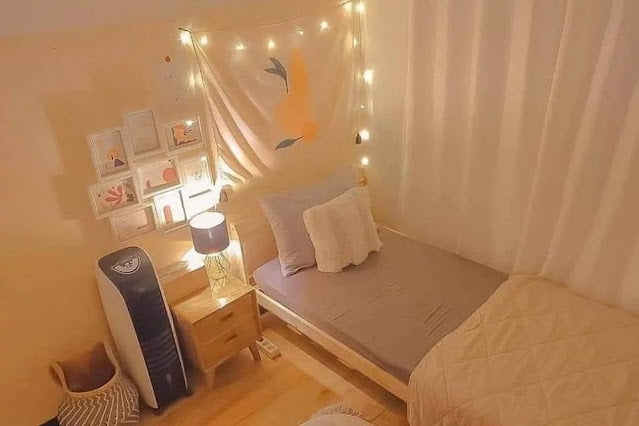 design bilik tidur remaja perempuan simple