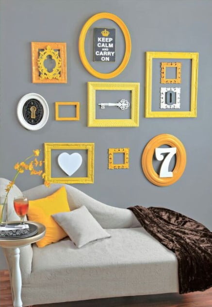 yellow home decor accessories