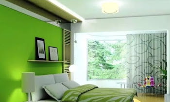 Simple Two Colour Combination For Bedroom Walls
