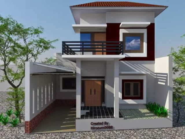 simple 2nd floor house front design