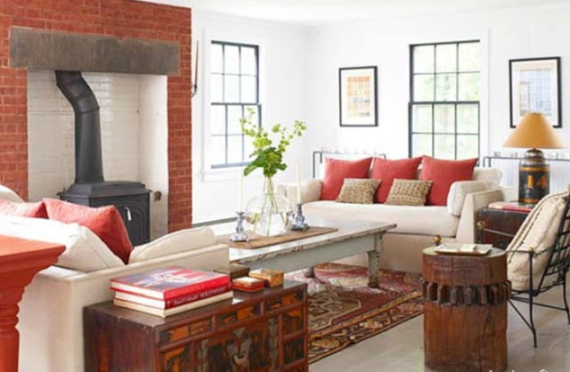 red and white living room decorating ideas