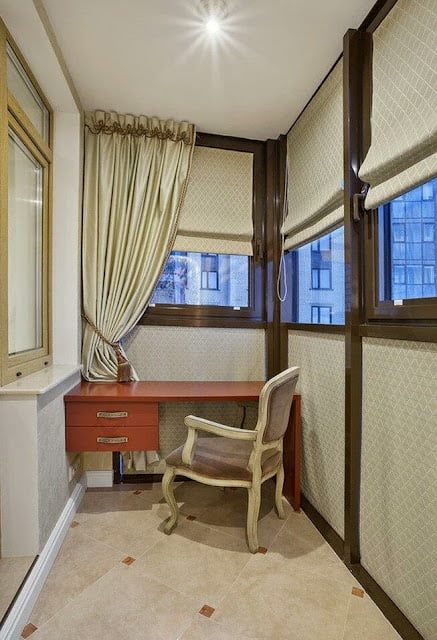Provence-style curtains for a balcony or loggia Provence-style curtains for a balcony or loggia