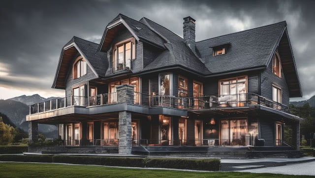 Contemporary Elegance with "Swiss Coffee" and "Steel Gray"