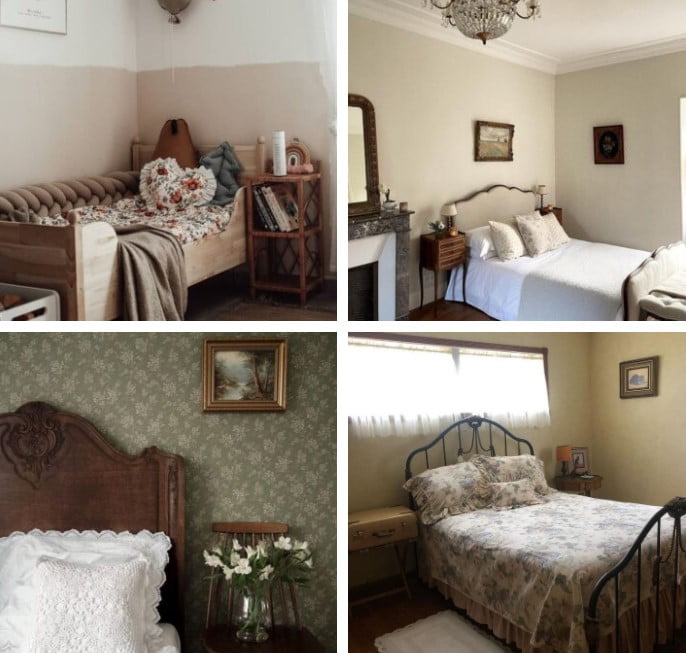 retro vintage aesthetic bedroom decor
