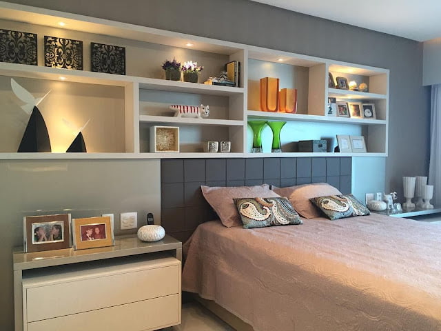 floating shelves ideas bedroom
