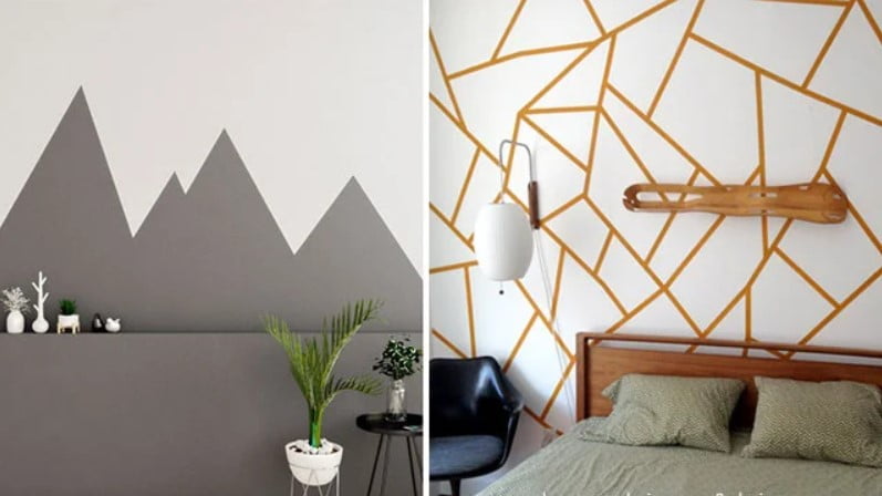 simple geometric wall design simple geometric wall design