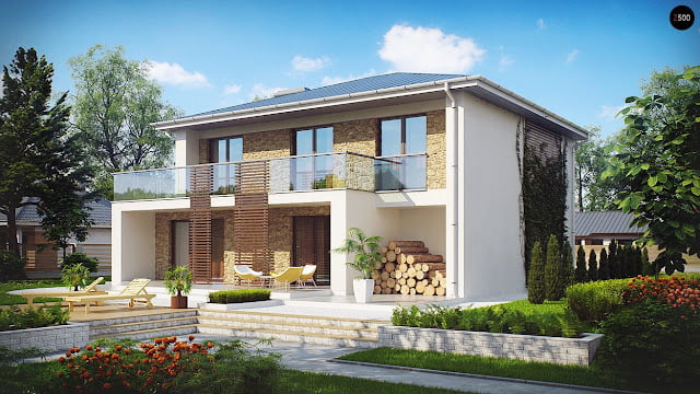 two story house plans with balconies