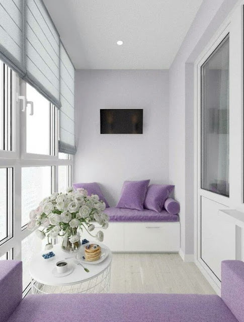 Provence-style curtains for a balcony or loggia Provence-style curtains for a balcony or loggia