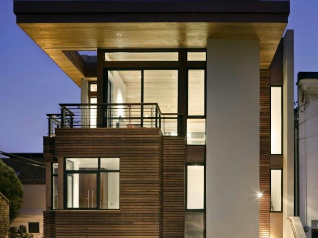 2 storey small house design with rooftop