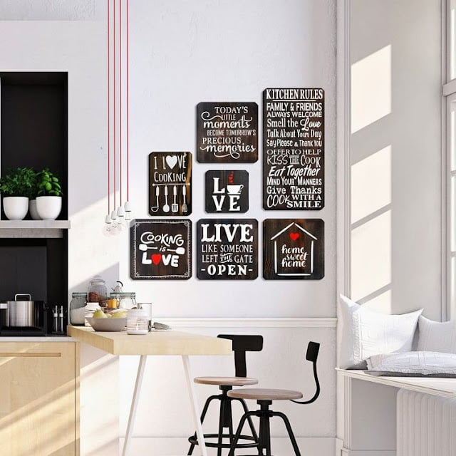 inexpensive kitchen wall decorating ideas