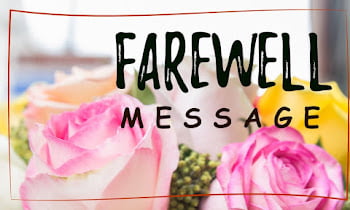TIPS: farewell message to colleagues in office