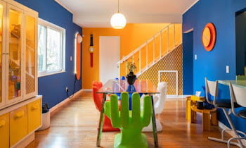 Orange Colour Combination Living Room