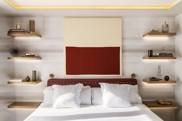 floating shelves ideas bedroom