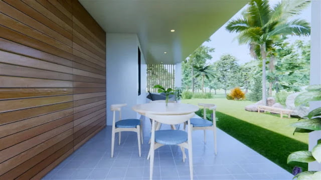 Denah Rumah Modern 4,5 x 7m