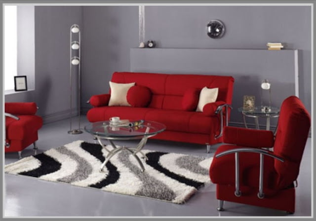red and grey living room ideas