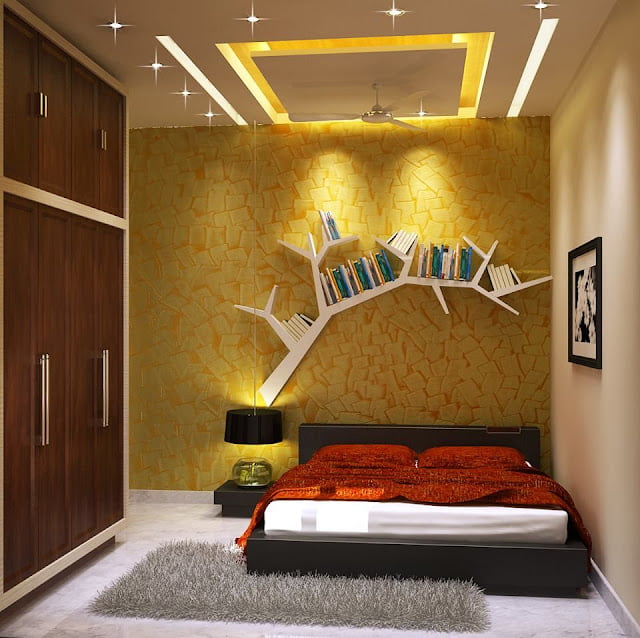 unique modern small bedroom ceiling design
