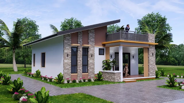desain rumah kecil 8x11 meter 3 kamar tidur 2 kamar mandi lengkap dengan denah