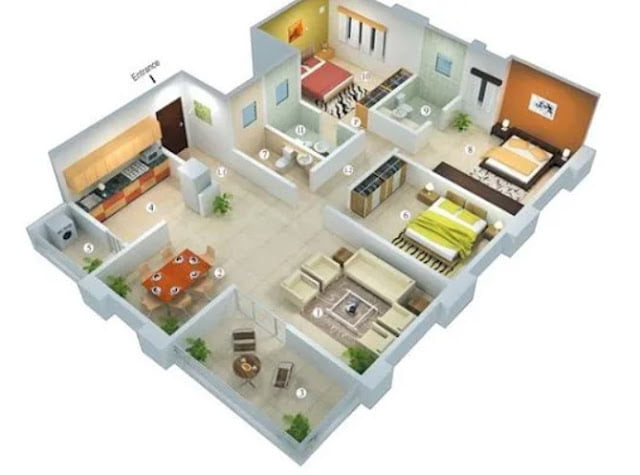 simple low budget modern 3 bedroom house design