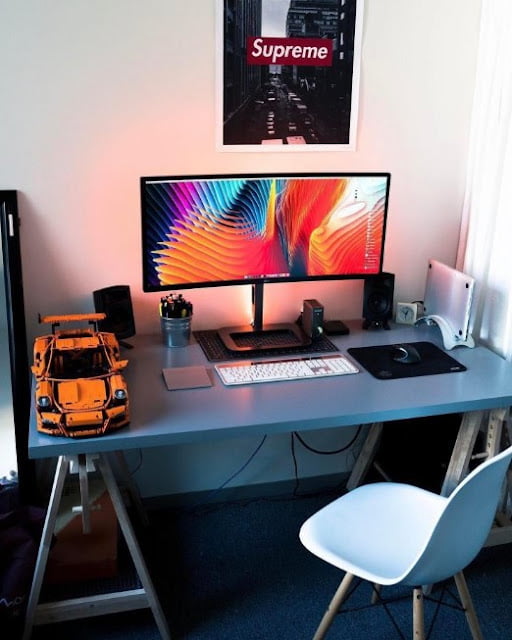 beautiful minimalist gaming computer desk ideas