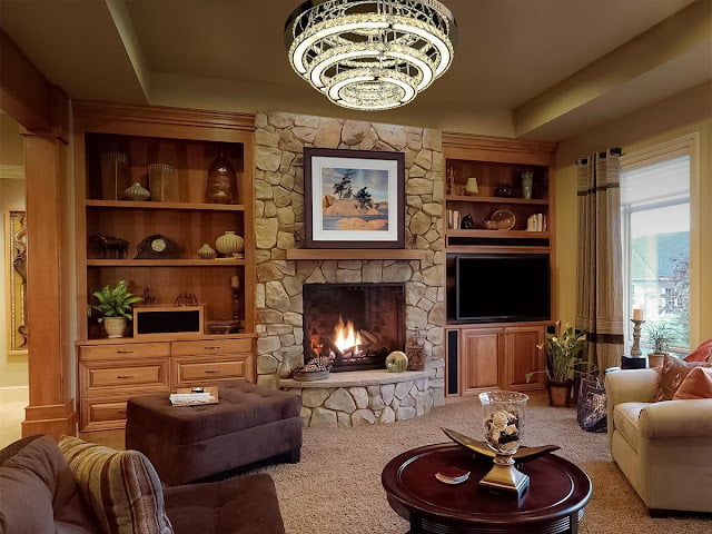 living room decor ideas with fireplace
