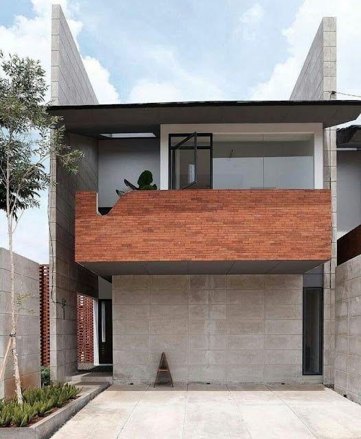 Minimalist 2-Story Flat-Roofed House