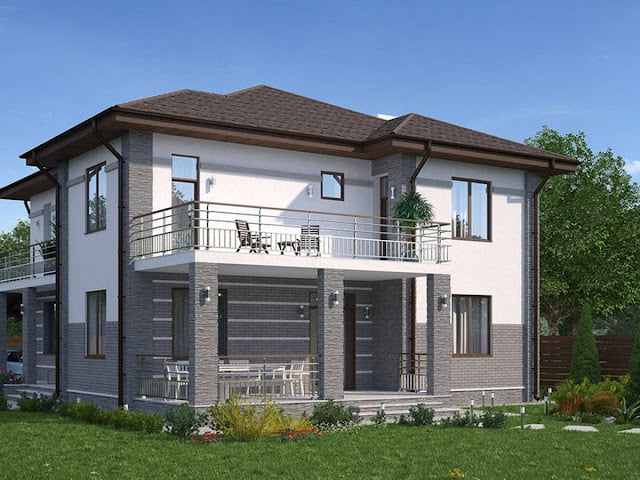 two story house plans with balconies