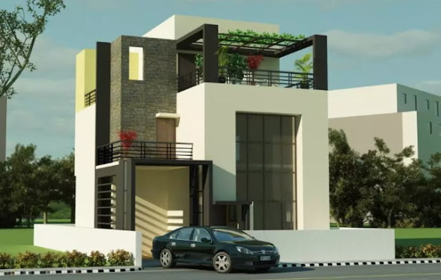 simple 2nd floor house front design