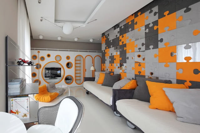 orange and grey living room ideas