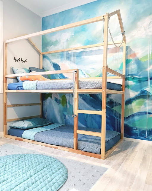 Reka Bentuk Bilik Tidur Kanak-kanak dengan Mural Dinding Reka Bentuk Bilik Tidur Kanak-kanak dengan Mural Dinding