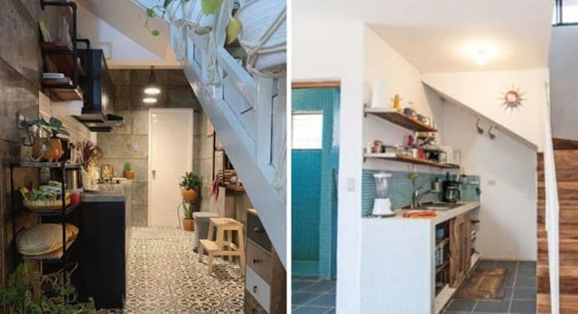 Kitchen and Bathroom Design Inspiration Under the Stairs