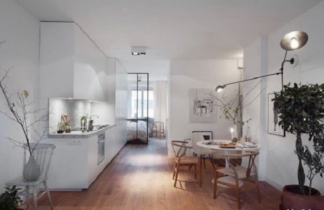 scandinavian minimalist dining room
