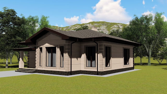 simple modern single floor house design