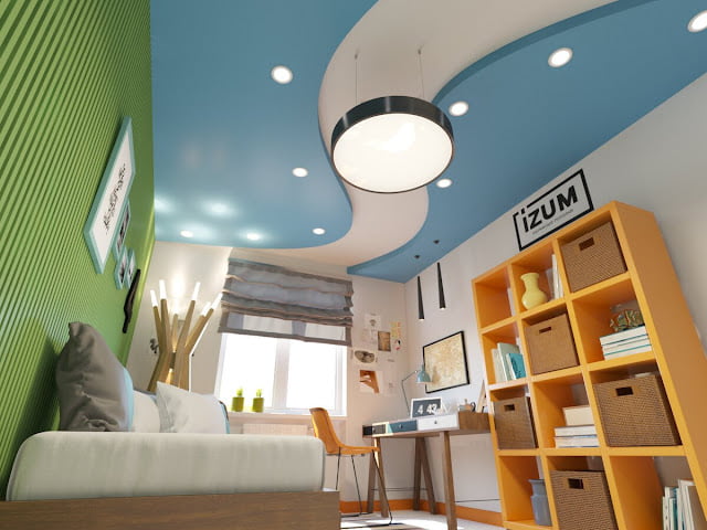 modern children's bedroom ceiling design ideas