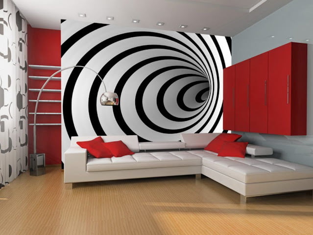 red black and white living room decorating ideas