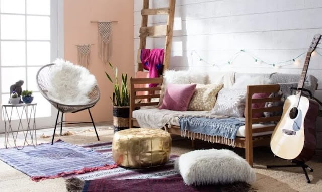 minimalist boho living room pictures