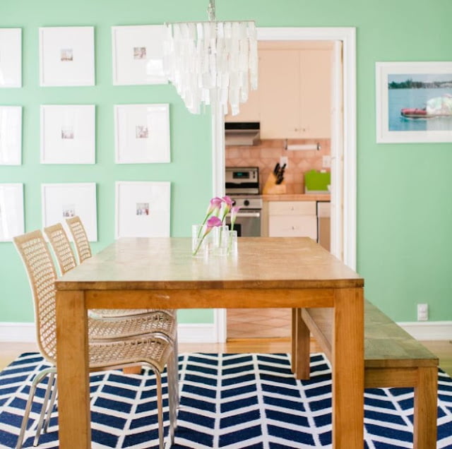 mint green interior design