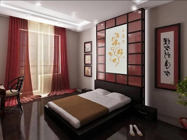 red curtains living room