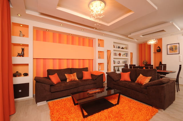 orange and grey living room ideas