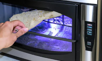 How to get the burnt smell out of a microwave
