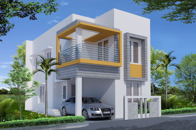 indian house colour combination outside