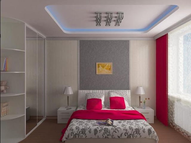 unique modern small bedroom ceiling design