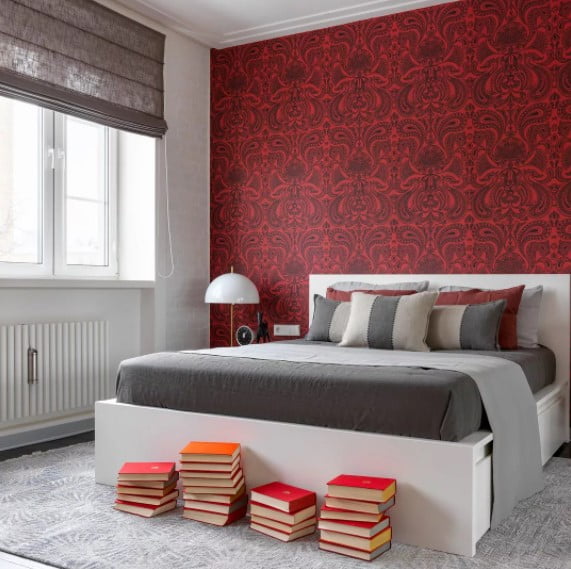 red two colour combination for bedroom walls red two colour combination for bedroom walls