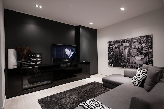 black and gray living room ideas