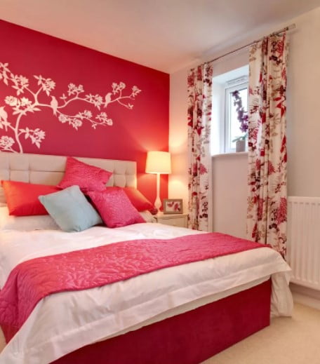 red two colour combination for bedroom walls red two colour combination for bedroom walls