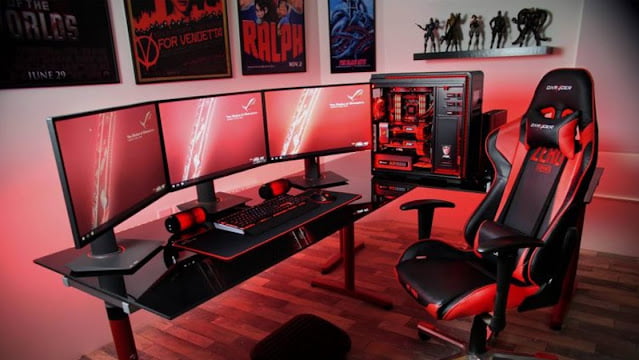 beautiful minimalist gaming computer desk ideas