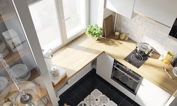 Your kitchen is 4 sqm: Design highlights to create space and style