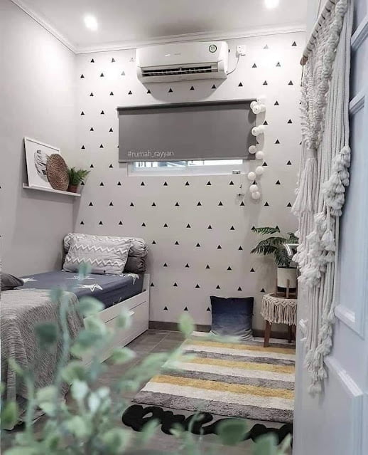design bilik tidur remaja perempuan simple