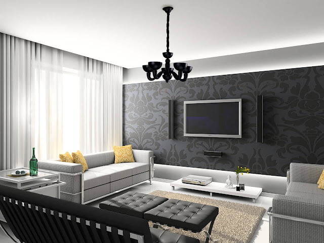 black and gray living room ideas