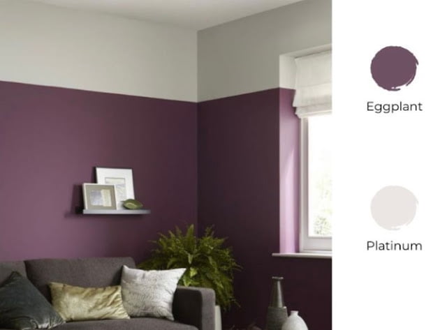 2 colour combination for living room